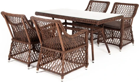 "Латте" плетеный стол из искусственного ротанга 140х80см, цвет коричневый 4SIS арт.УТ-00001813