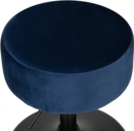 Пуф DOBRIN DANNY BLACK (синий велюр (MJ9-117)) 2050_BlackBase-LM BLACK, цвет сиденья синий (MJ9-117), основания черный