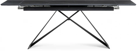 Керамический стол Woodville Ноттингем 160(220)х90х79 черный мрамор / черный 553542