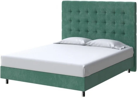 PROxSON Кровать Madrid Boxspring Standart (Ткань: Велюр Casa Изумрудный) 120x200