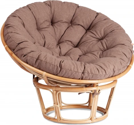 Кресло "PAPASAN ECO"  P115-1/SP STD / c подушкой, ремешками (Светлое дерево)