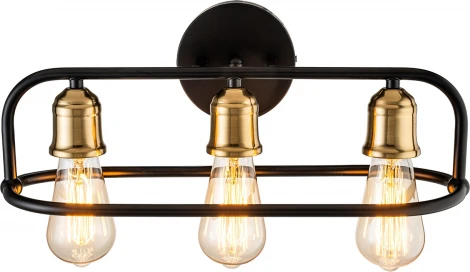 Настенный светильник Escada Lamda 659/3P 3x40Вт E27, металл, чёрный/бронза (220V)