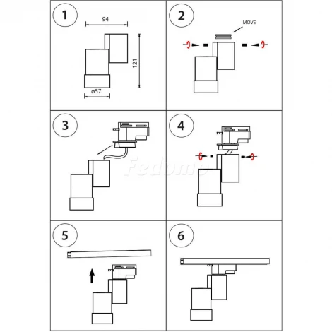 Трековое крепление Lightstar Asta 592029 (220V)
