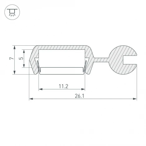 Профиль POLI-2000 ANOD (Алюминий) 021738 Arlight