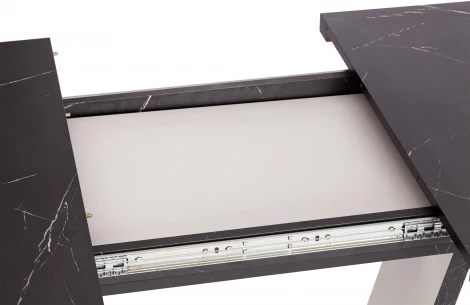 Стол обеденный VOX ЛДСП, 132-172x85x75,5 см, Мрамор черный/Белый Tetchair 19268