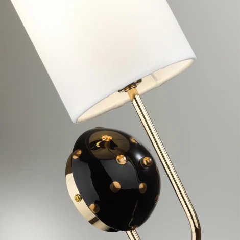 Бра Odeon Light Pollen 5424/1W золотой/черный/белый/металл/керамика/ткань E14 1*40W (220V, круглые)