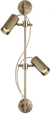 Настенный спот поворотный на 50/180 Odeon Light Manchester 7013/2W металл/под латунь LED GU10 *2 10W 220V