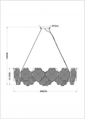 Подвесная люстра Arte Lamp Mallika A4077SP-10GO (220V, на тросе, круглые)