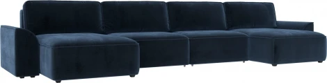 Диван п-образный Лига-048 НПБ лонг Лига Диванов (Велюр) арт.128356
