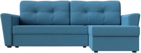 Диван угловой Амстердам Лайт правый угол (Голубой/Рогожка) Лига Диванов арт.121170