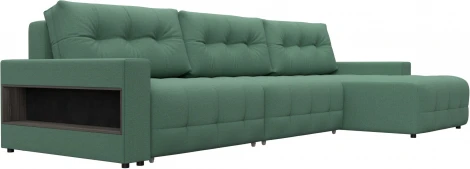 Диван угловой с полками Лига-053 НПБ Лонг Лига Диванов (Рогожка) арт.128957