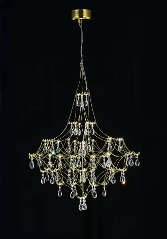 Подвесная люстра светодиодная с пультом и хрустальными подвесками Asfour MyFar Allegria MR2642-66P-50AD