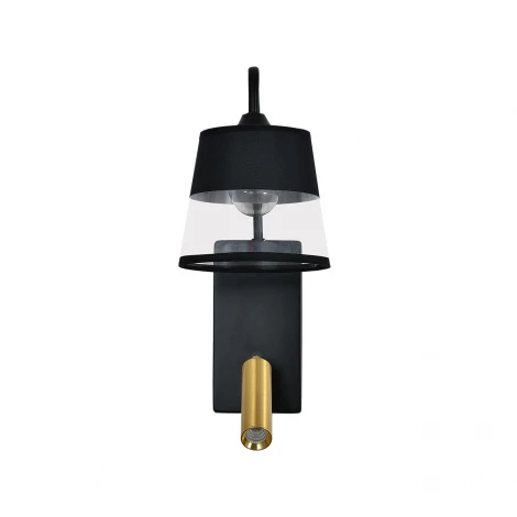 Бра с спотом и выключателем Escada Comfy 598/1A Black/Brass (220V)