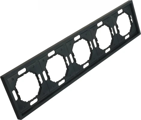 Рамка на 5 постов (черный) Stekker Эмили 49862