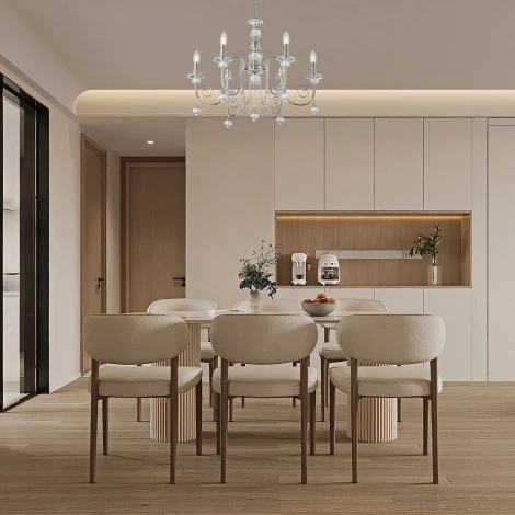 Подвесная люстра Arte Milano AM346109 346109/6 CR (220V, подвески, на цепи, подсвечник, свеча)