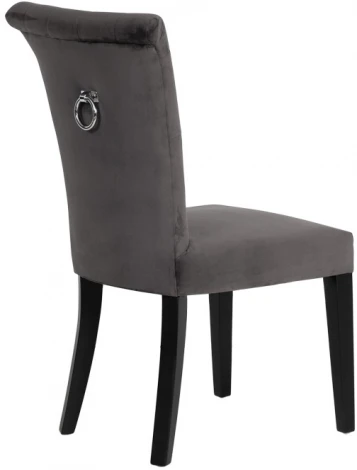 Обеденный стул Garda Decor 597-2K-СЕРЫЙ-Riv96 (Черный/Черный)