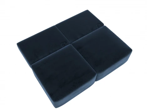 Диван прямой модульный Лига-060 НПБ (ЛДСП,Брус,Фанера/Пластик/Велюр/Синий) Лига Диванов 129457