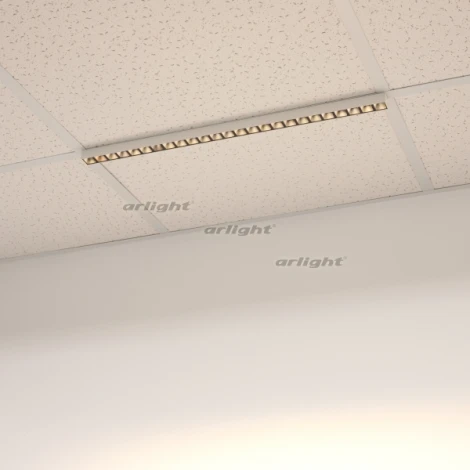 Линейный потолочный светильник LED прямоугольный SNAP-STARLINE-LASER-S600-13W Warm3000 (WH-BK, 80 deg, 48V) (Arlight, IP40 Металл) 031570