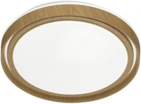 Настенно-потолочный светильник Sonex Rux Wood 7640/EL BASICA SN пластик/корич. под дер. LED 70Вт 3000-6000K D490 IP43 пульт ДУ (220V, круглые)