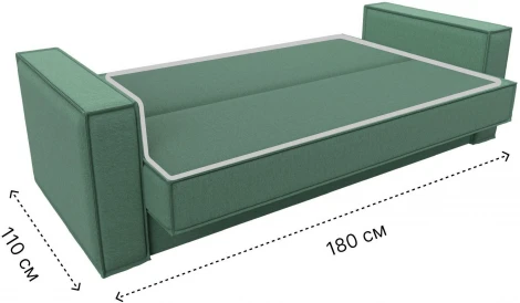 Диван-книжка Куба (Зеленый/Рогожка) Лига Диванов арт.122061