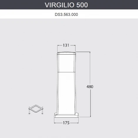 Наземный светильник Fumagalli Virgilio DS3.563.000.WYF1R (220V, IP55)