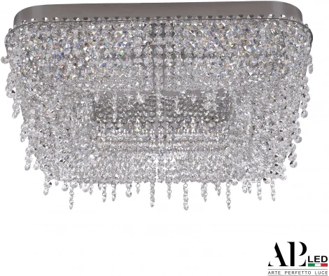 Потолочная люстра светодиодная APL LED Sicilia SH604.2.50.B.Ni.4000 (220V, хрусталь)