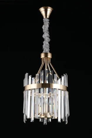 Подвесная люстра Aployt Melisa APL.747.03.04 (220V, хрусталь, на цепи, свеча, круглые)