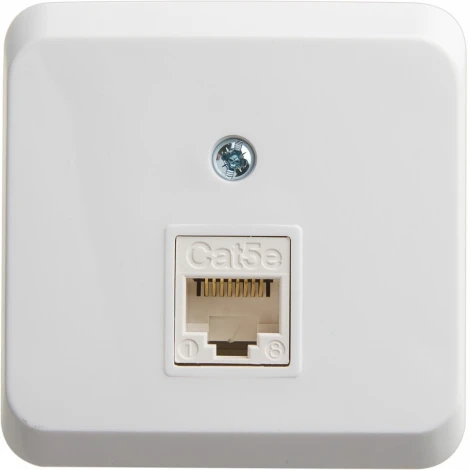Розетка накладная Ethernet RJ-45 (белый) Systeme Electric Etude KOMA-001B