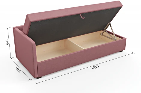 Диван-кровать Arsko Велес Угол левый велюр коралловый