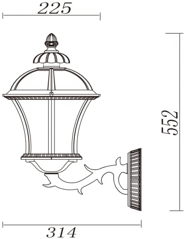 Настенный фонарь уличный DeMarkt Сандра 811020101