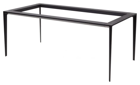 Стол NOTO 180 SINTERED STONE GLOSS STARLIGHT BLACK / BLACK