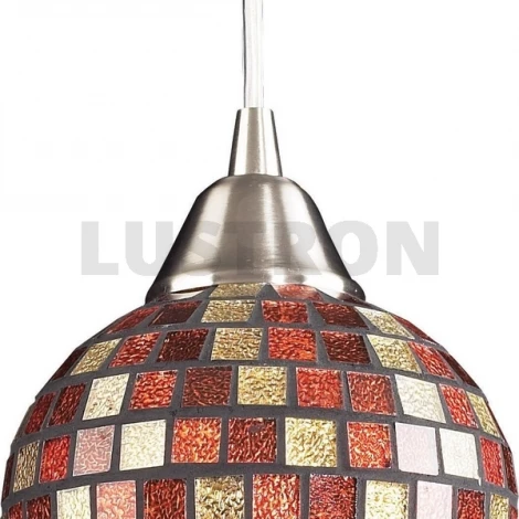 Подвесной светильник N-Light 528 528-1MLT satin nickel / multi color mosaic