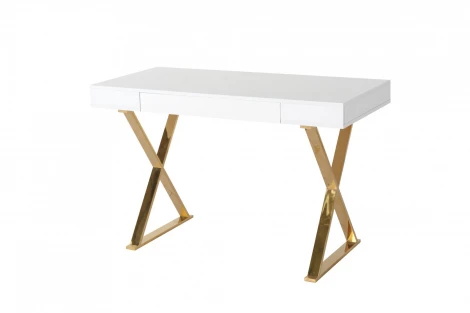 Стол-Консоль IST-CASA Рокки MJ-001.1, 120х55х76 см, белый, золото