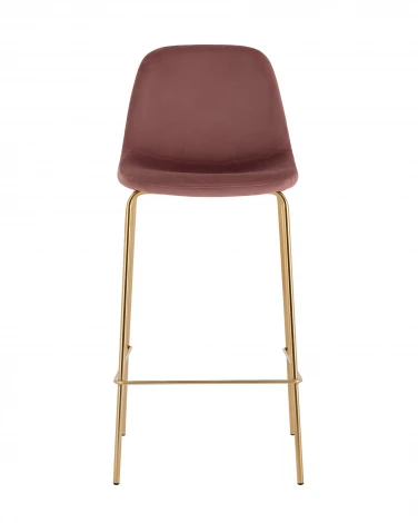 Стул барный Stool Group Валенсия SN велюр пыльно-розовый золотые ножки УТ000036447