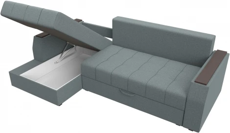 Диван угловой Эмир БС левый угол (Серый/Рогожка) Лига Диванов арт.123011L