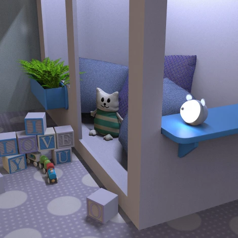 Светильник ночник настольный Gauss NN7026 GTL702 5W 200lm 2700-6000K 5V Li-ion 1200mA голубой диммируемый LED