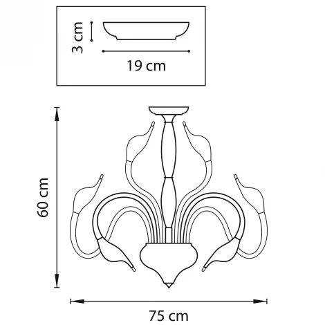 Потолочная люстра Lightstar Cigno Collo 751027