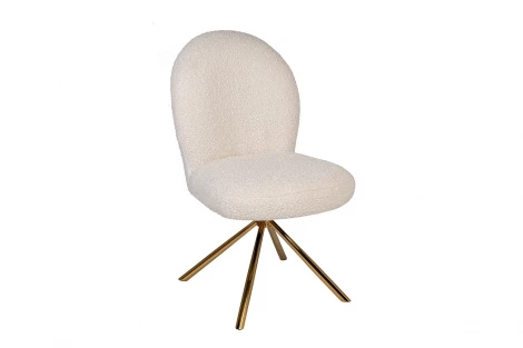 Стул обеденный поворотный букле белый 66*51*91см Garda Decor 30C-12390