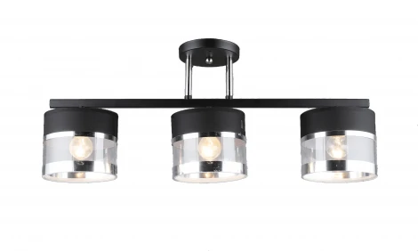 Потолочная люстра на штанге Мелодия Света SL1N SL7996-3 BK+CR 000060450