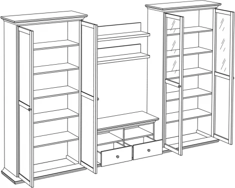 Композиция Reina 7 ОГОГО (арт.330591), (ЛДСП/Белый)