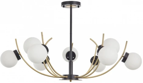 Потолочная люстра на штанге Arte Milano Neapolis-76169 276169/9 BK/GD (220V, шар)
