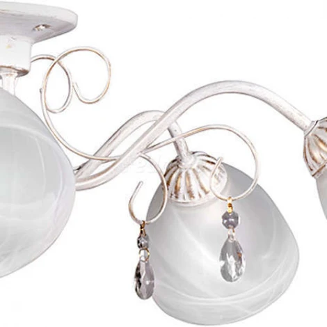 Люстра потолочная Day&Night, 5 плафонов, белый с золотом и прозрачным