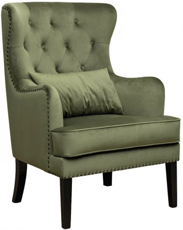 Кресло Garda Decor RIMINI-Colt008 (Черный/Оливковый)