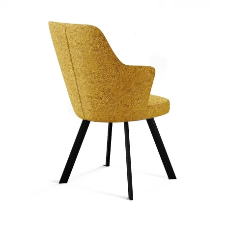 Стул DikLine 235 поворотный, NS Gold горчица, ножки черные 00-00084761