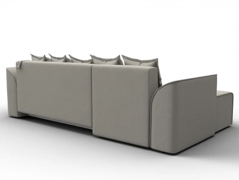 Диван угловой Лига-113 угол левый (ДСП,Рогожка/Бежевый) Лига Диванов 136702L