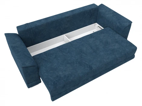 Диван прямой НордСтар НПБ (ДСП,ЛДСП,Брус/Пластик,Металл/Велюр/Синий) Лига Диванов 133194