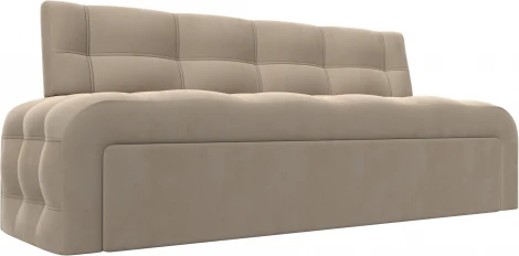 Диван кухонный прямой Люксор (Бежевый/Велюр) Лига Диванов арт.126086