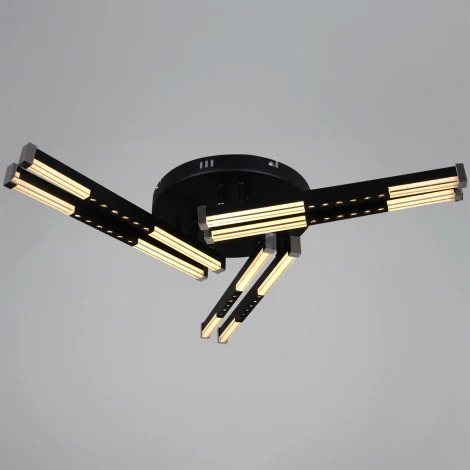 Потолочная люстра светодиодная с пультом с регулировкой цветовой температуры, яркости и ночным режимом Reluce 24090-0.3-06 BK