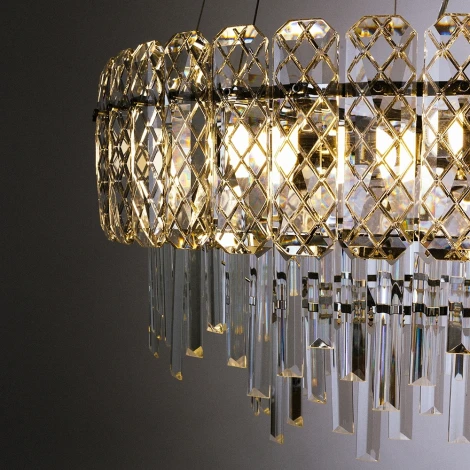 Подвесная люстра Arte Lamp Nicoletta A1051SP-10CC (220V, хрусталь, на тросе)