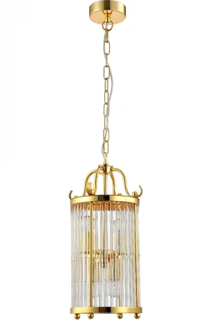 Подвесная люстра Crystal Lux Tadeo SP4 D200 GOLD/TRANSPARENTE